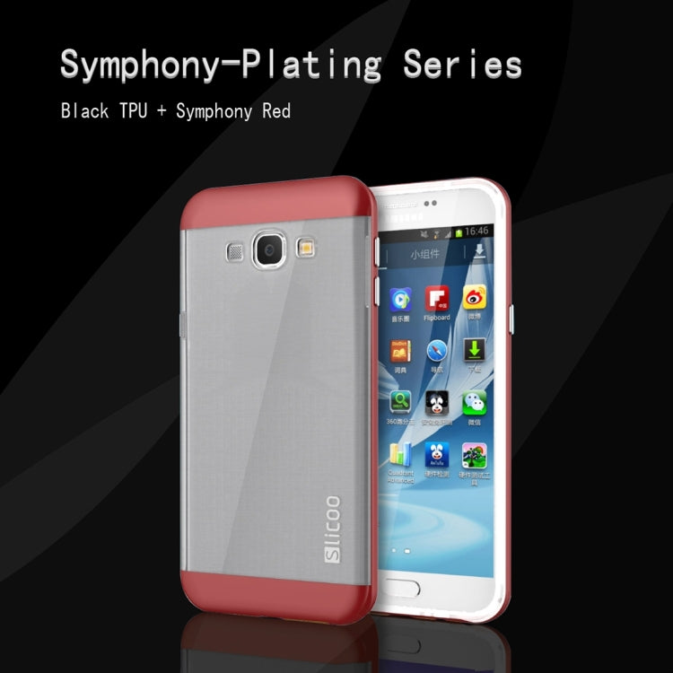 Slicoo for Galaxy A8 / A800 Brushed Texture Electroplating TPU + PC Combination Case