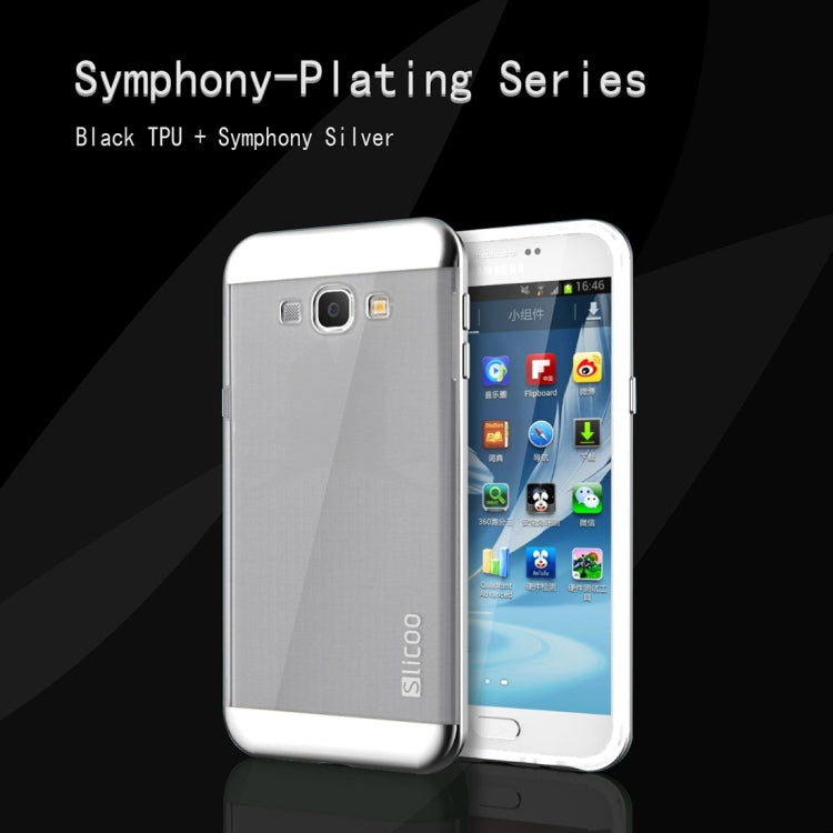 Slicoo for Galaxy A8 / A800 Brushed Texture Electroplating TPU + PC Combination Case