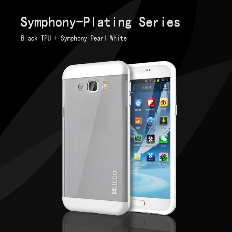 Slicoo for Galaxy A8 / A800 Brushed Texture Electroplating TPU + PC Combination Case