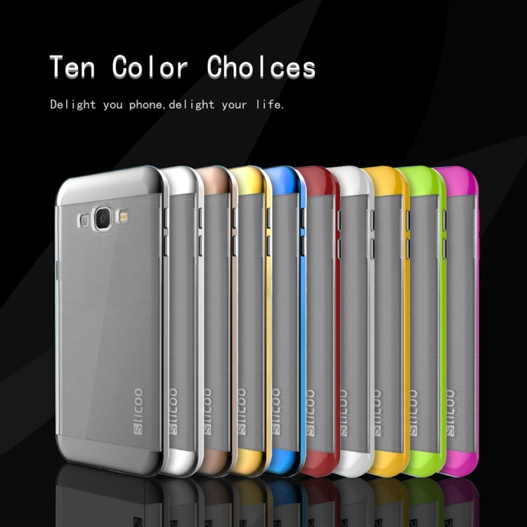 Slicoo for Galaxy A8 / A800 Brushed Texture Electroplating TPU + PC Combination Case