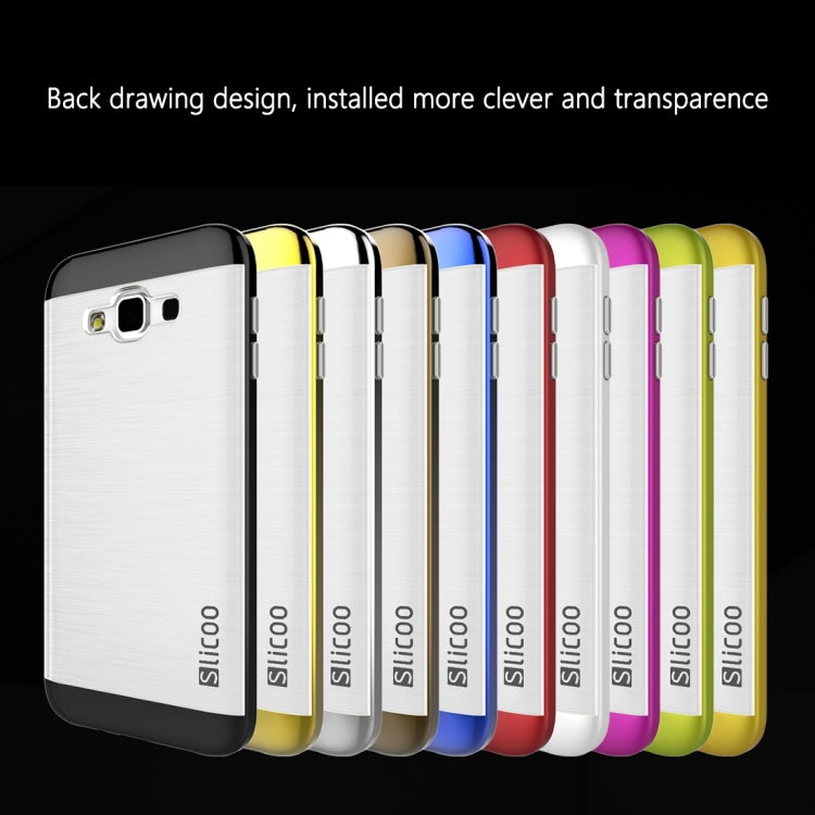 Slicoo for Galaxy E5 / E500 Brushed Texture Electroplating Transparenct TPU + PC Combination Case