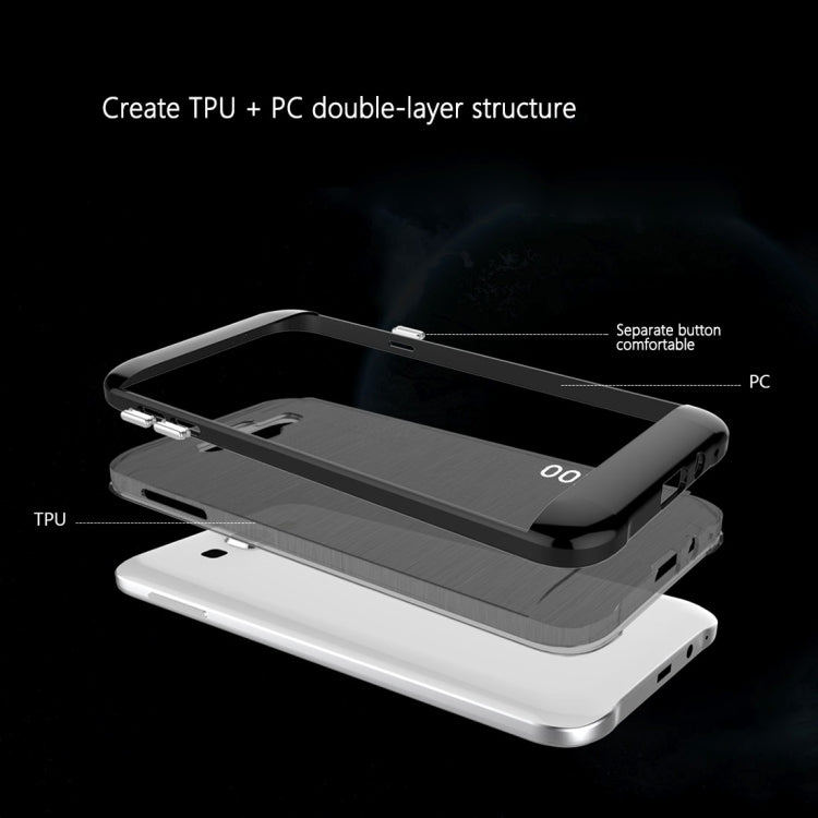 Slicoo for Galaxy E5 / E500 Brushed Texture Electroplating TPU + PC Combination Case