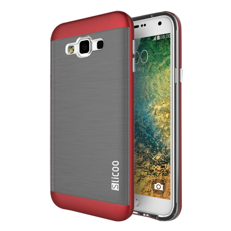 Slicoo for Galaxy E5 / E500 Brushed Texture Electroplating TPU + PC Combination Case