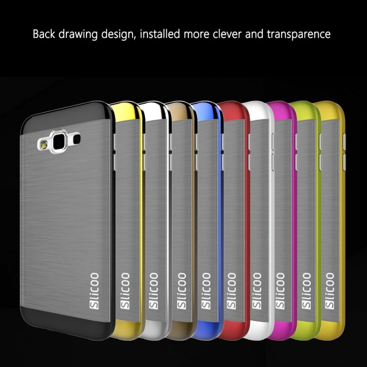 Slicoo for Galaxy E5 / E500 Brushed Texture Electroplating TPU + PC Combination Case