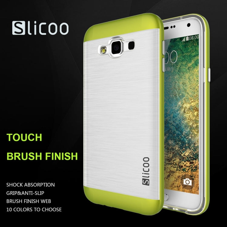 Slicoo for Galaxy E7 / E700 Brushed Texture Electroplating Transparenct TPU + PC Combination Case
