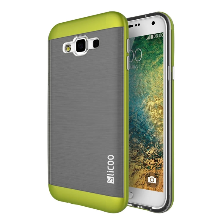 Slicoo for Galaxy E7 / E700 Brushed Texture Electroplating TPU + PC Combination Case