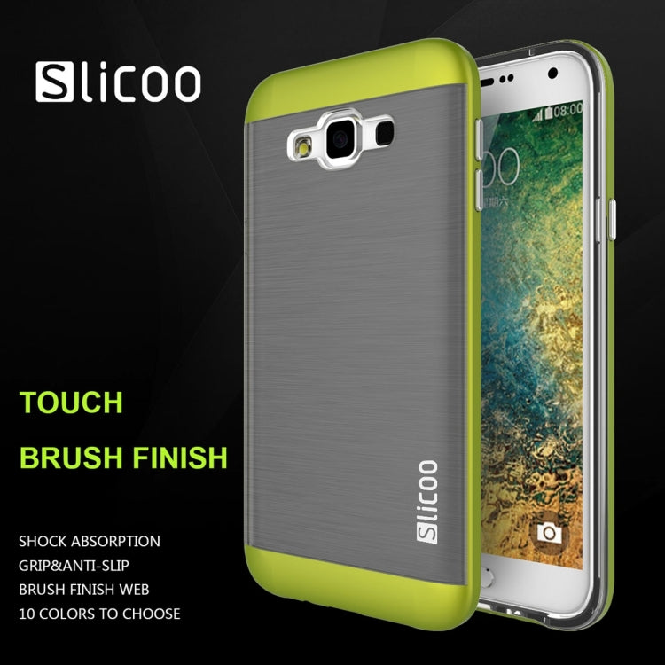 Slicoo for Galaxy E7 / E700 Brushed Texture Electroplating TPU + PC Combination Case