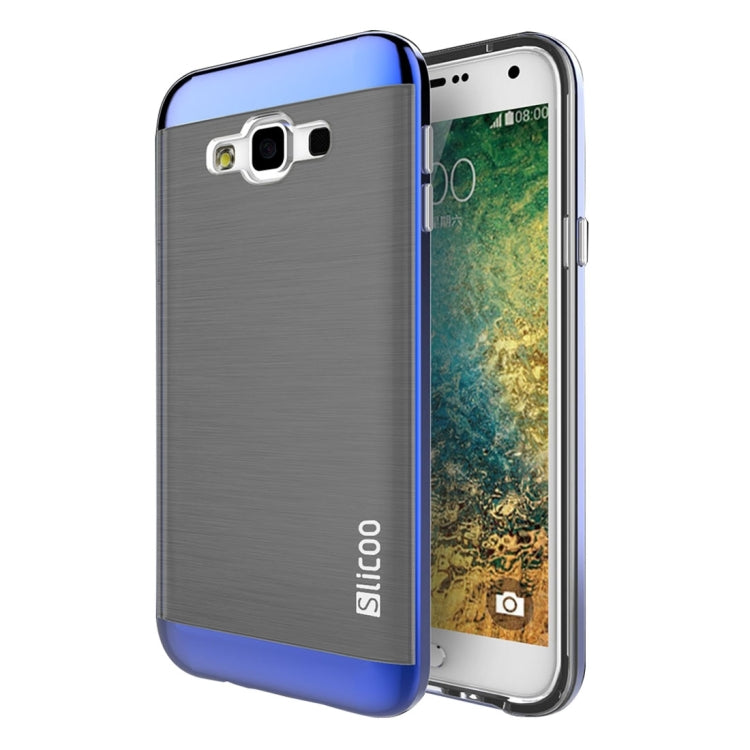 Slicoo for Galaxy E7 / E700 Brushed Texture Electroplating TPU + PC Combination Case