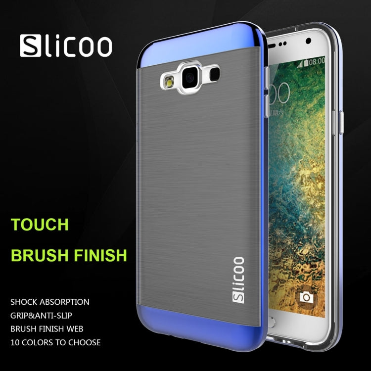 Slicoo for Galaxy E7 / E700 Brushed Texture Electroplating TPU + PC Combination Case
