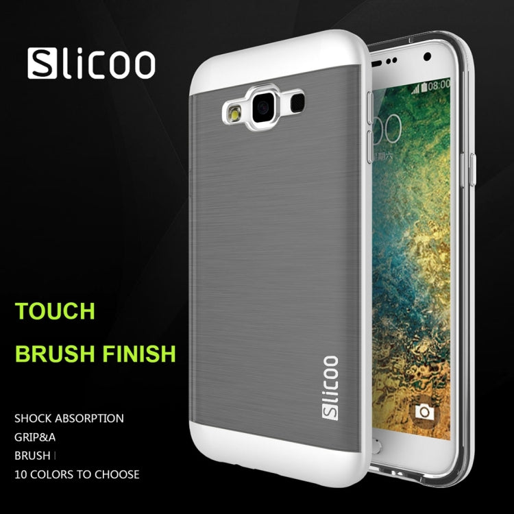Slicoo for Galaxy E7 / E700 Brushed Texture Electroplating TPU + PC Combination Case