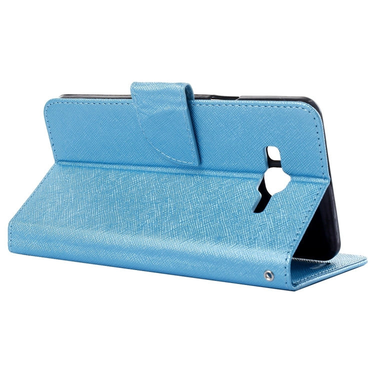 For Galaxy On7 / G600 Cross Texture Horizontal Flip Solid Color Leather Case with Holder & Card Slots & Wallet