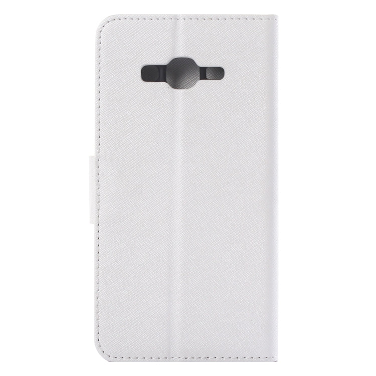 For Galaxy On7 / G600 Cross Texture Horizontal Flip Solid Color Leather Case with Holder & Card Slots & Wallet