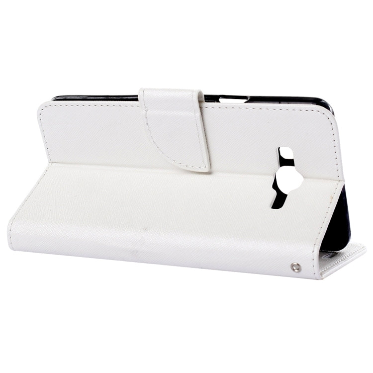 For Galaxy On7 / G600 Cross Texture Horizontal Flip Solid Color Leather Case with Holder & Card Slots & Wallet