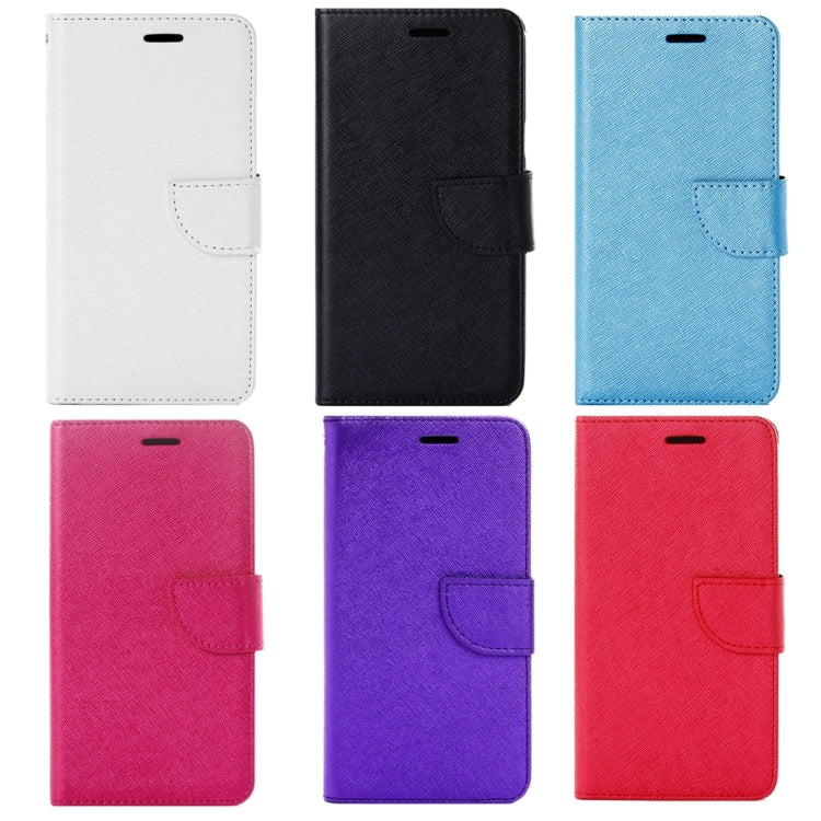 For Galaxy On7 / G600 Cross Texture Horizontal Flip Solid Color Leather Case with Holder & Card Slots & Wallet
