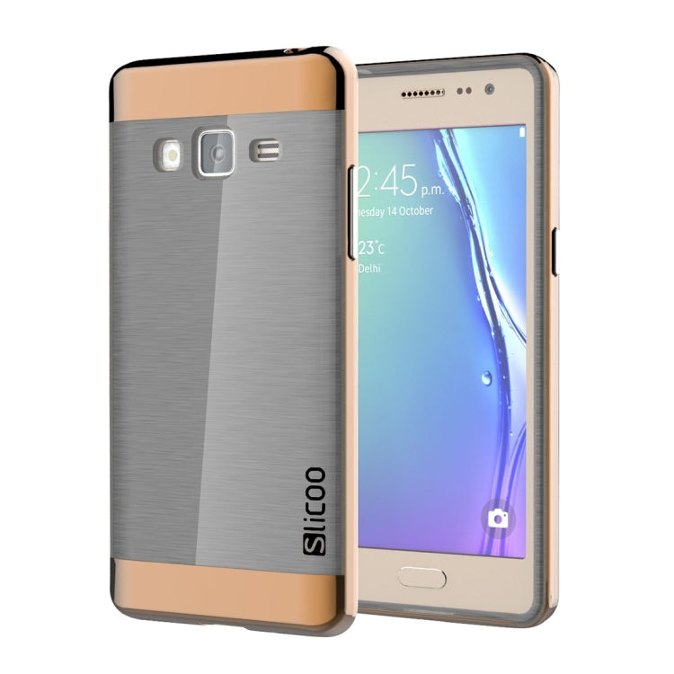 Slicoo for Samsung Z3 Brushed Texture Electroplating TPU + PC Combination Case