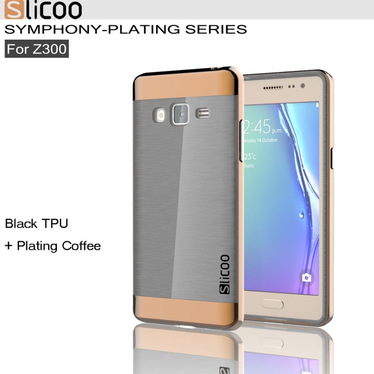 Slicoo for Samsung Z3 Brushed Texture Electroplating TPU + PC Combination Case