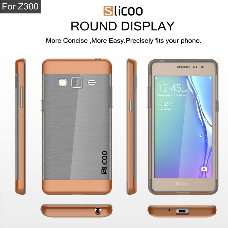 Slicoo for Samsung Z3 Brushed Texture Electroplating TPU + PC Combination Case