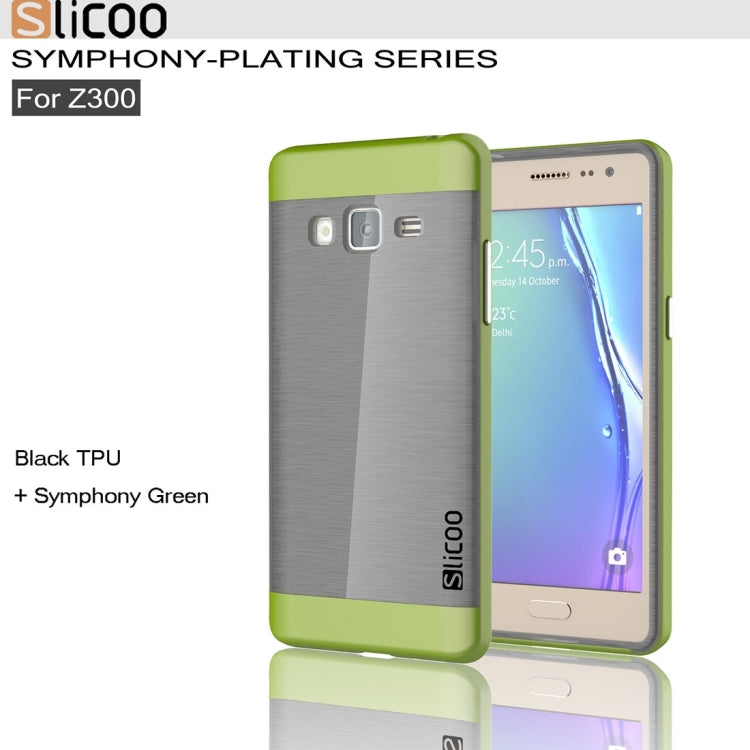 Slicoo for Samsung Z3 Brushed Texture Electroplating TPU + PC Combination Case