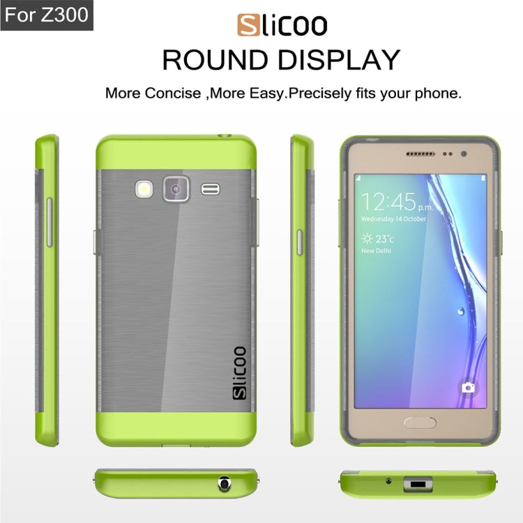Slicoo for Samsung Z3 Brushed Texture Electroplating TPU + PC Combination Case