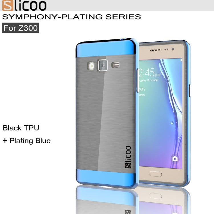 Slicoo for Samsung Z3 Brushed Texture Electroplating TPU + PC Combination Case