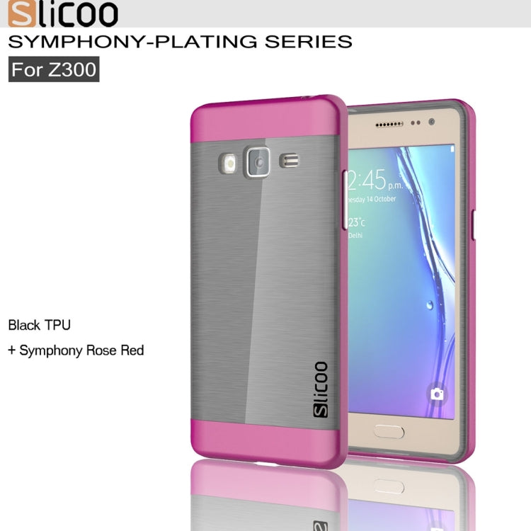 Slicoo for Samsung Z3 Brushed Texture Electroplating TPU + PC Combination Case