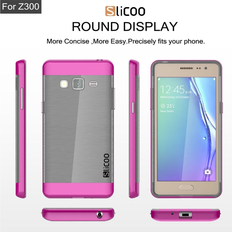 Slicoo for Samsung Z3 Brushed Texture Electroplating TPU + PC Combination Case