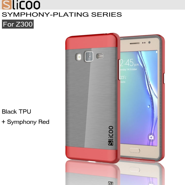 Slicoo for Samsung Z3 Brushed Texture Electroplating TPU + PC Combination Case