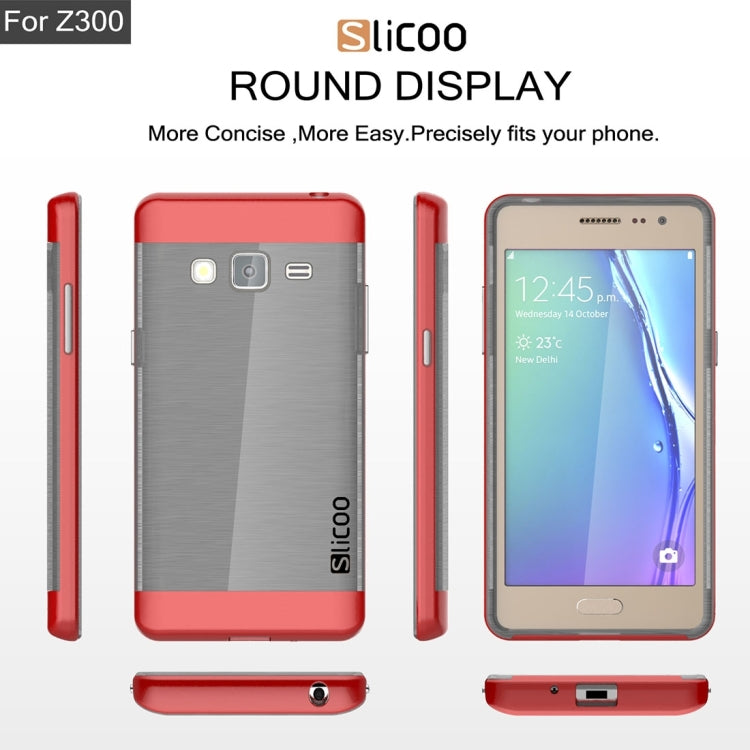 Slicoo for Samsung Z3 Brushed Texture Electroplating TPU + PC Combination Case
