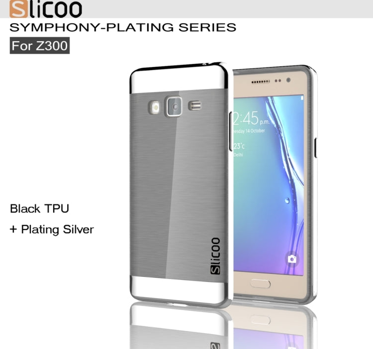 Slicoo for Samsung Z3 Brushed Texture Electroplating TPU + PC Combination Case