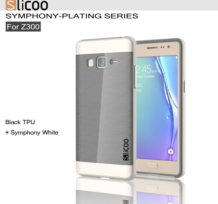 Slicoo for Samsung Z3 Brushed Texture Electroplating TPU + PC Combination Case