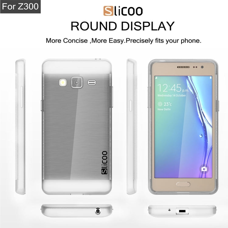 Slicoo for Samsung Z3 Brushed Texture Electroplating TPU + PC Combination Case