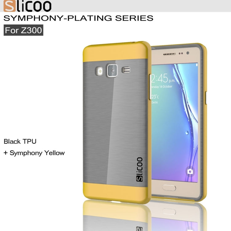 Slicoo for Samsung Z3 Brushed Texture Electroplating TPU + PC Combination Case
