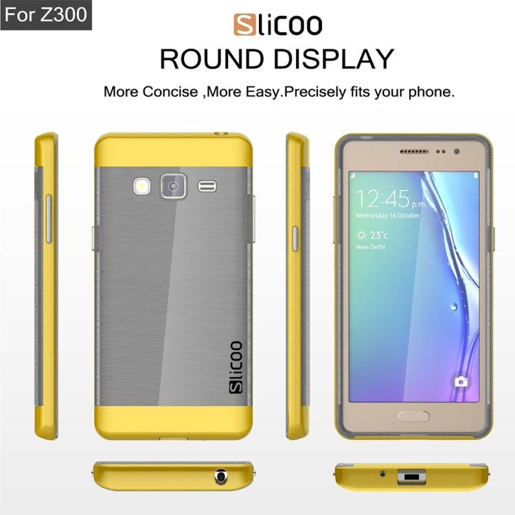Slicoo for Samsung Z3 Brushed Texture Electroplating TPU + PC Combination Case