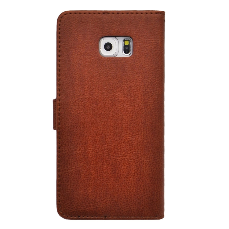 For Galaxy S6 Edge+ / G928 Litchi Texture Horizontal Flip PU Leather Case with Magnetic Snap & Card Slots & Holder & Wallet