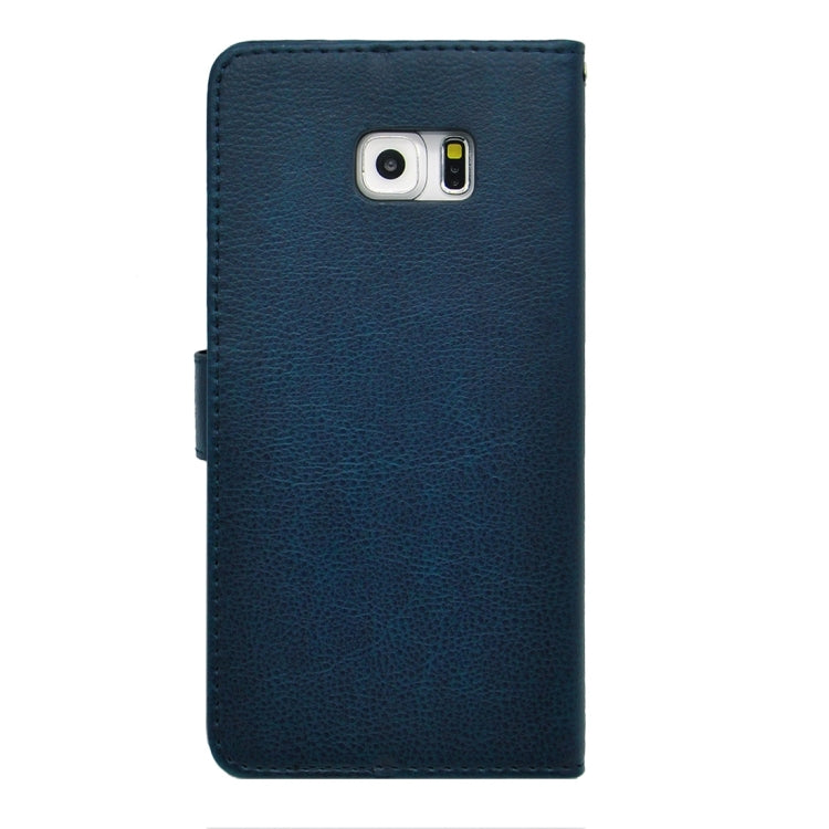 For Galaxy S6 Edge+ / G928 Litchi Texture Horizontal Flip PU Leather Case with Magnetic Snap & Card Slots & Holder & Wallet
