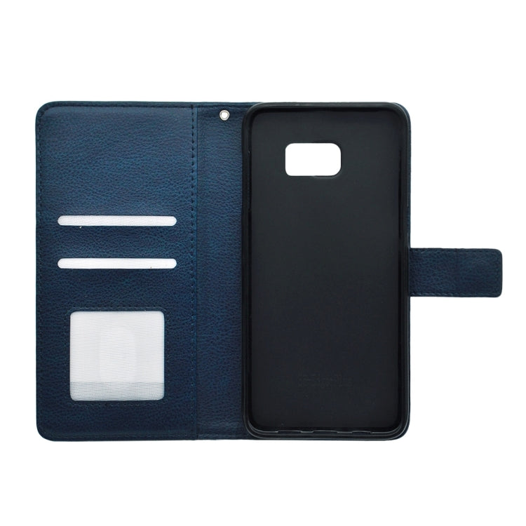 For Galaxy S6 Edge+ / G928 Litchi Texture Horizontal Flip PU Leather Case with Magnetic Snap & Card Slots & Holder & Wallet