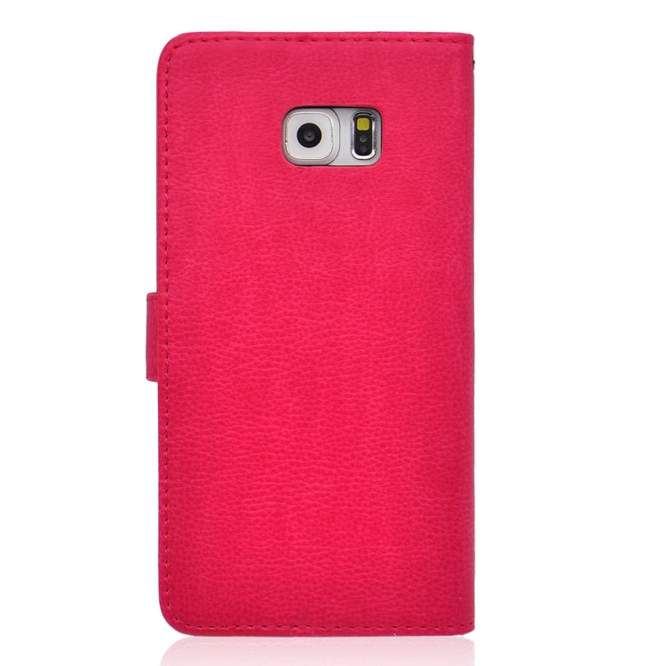 For Galaxy S6 Edge+ / G928 Litchi Texture Horizontal Flip PU Leather Case with Magnetic Snap & Card Slots & Holder & Wallet