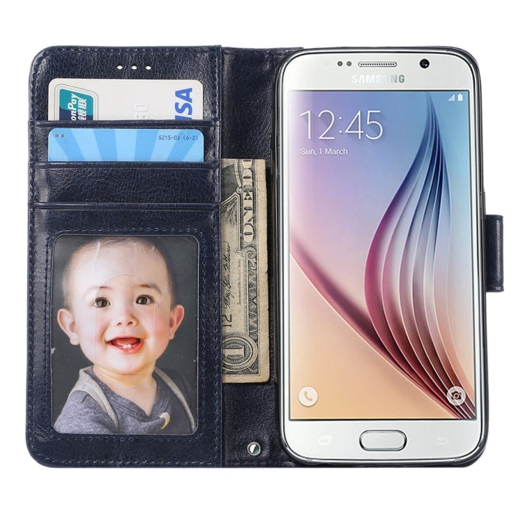 For Galaxy S6 / G920 Crazy Horse Texture Horizontal Flip Leather Case with Holder & Card Slots & Wallet & Photo Frame