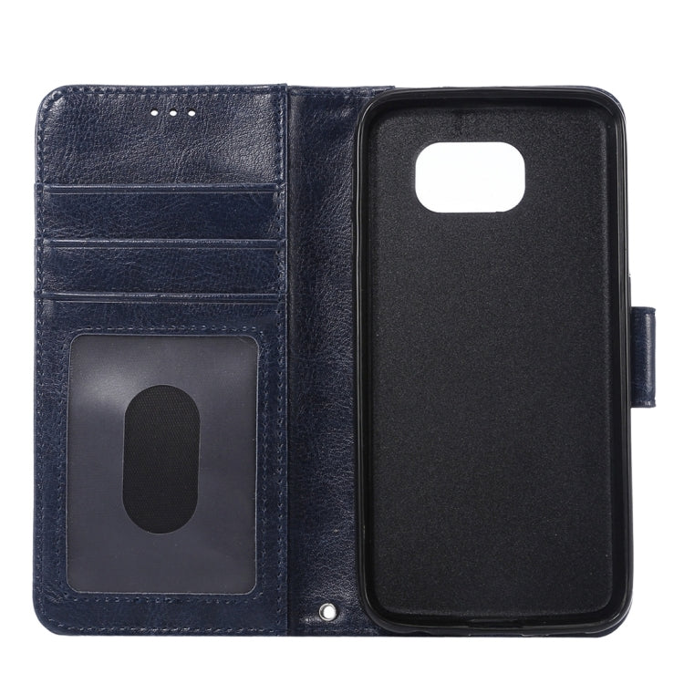 For Galaxy S6 / G920 Crazy Horse Texture Horizontal Flip Leather Case with Holder & Card Slots & Wallet & Photo Frame