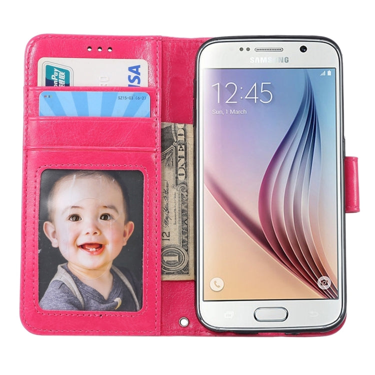 For Galaxy S6 / G920 Crazy Horse Texture Horizontal Flip Leather Case with Holder & Card Slots & Wallet & Photo Frame