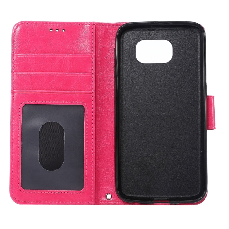 For Galaxy S6 / G920 Crazy Horse Texture Horizontal Flip Leather Case with Holder & Card Slots & Wallet & Photo Frame