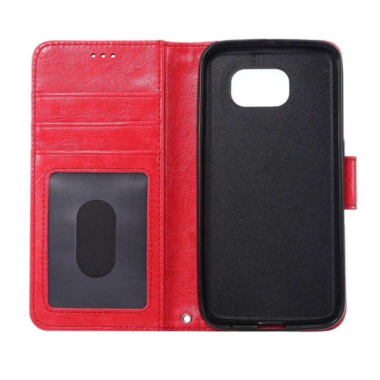 For Galaxy S6 / G920 Crazy Horse Texture Horizontal Flip Leather Case with Holder & Card Slots & Wallet & Photo Frame