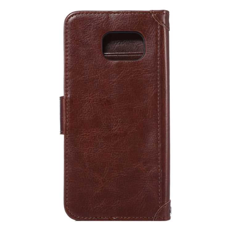 For Galaxy S6 / G920 Crazy Horse Texture Horizontal Flip Leather Case with Holder & Card Slots & Wallet & Photo Frame