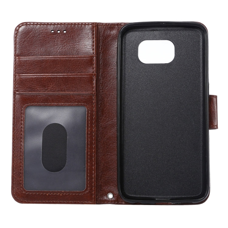 For Galaxy S6 / G920 Crazy Horse Texture Horizontal Flip Leather Case with Holder & Card Slots & Wallet & Photo Frame