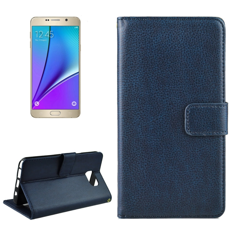 For Samsung Galalxy Note 5 / N920 Litchi Texture Flip Leather Case with Holder & Card Slots & Wallet