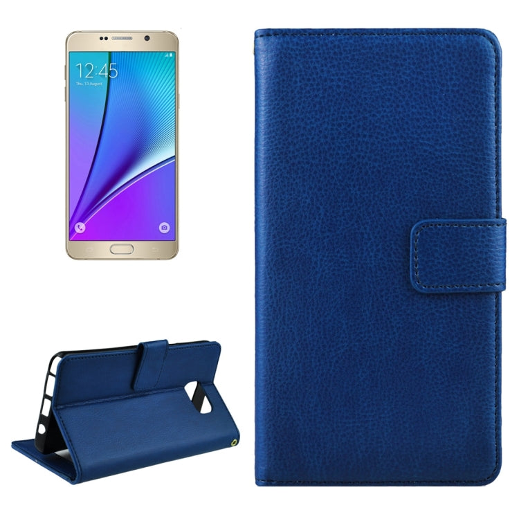 For Samsung Galalxy Note 5 / N920 Litchi Texture Flip Leather Case with Holder & Card Slots & Wallet