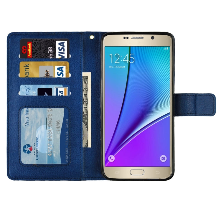 For Samsung Galalxy Note 5 / N920 Litchi Texture Flip Leather Case with Holder & Card Slots & Wallet