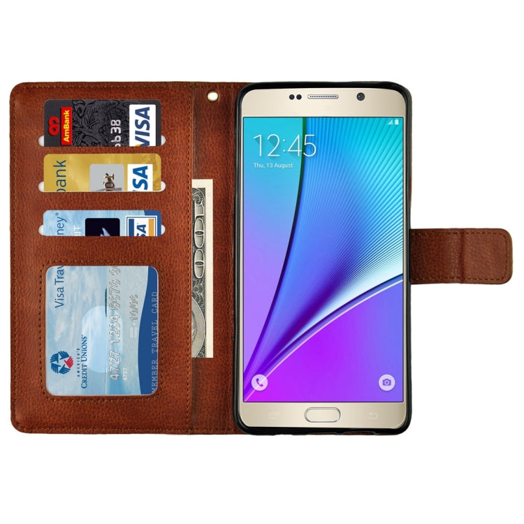 For Samsung Galalxy Note 5 / N920 Litchi Texture Flip Leather Case with Holder & Card Slots & Wallet
