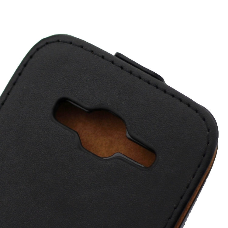 For Galaxy J3 Khaki Lining Vertical Flip Magnetic Buckle PU Leather Case (Black)