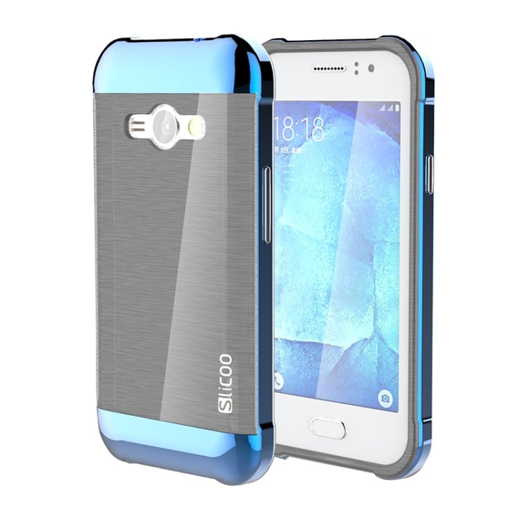 Slicoo Brushed Texture Electroplating PC + TPU Combination Case for Galaxy J1 Ace / J110